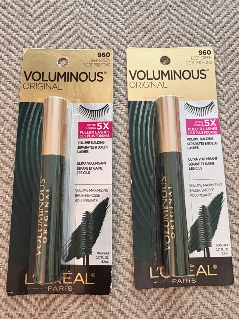 L'Oreal Voluminous Original Mascara Bundle in Deep Green